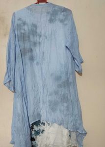 Women single piece dress with Fish cut shrug Total