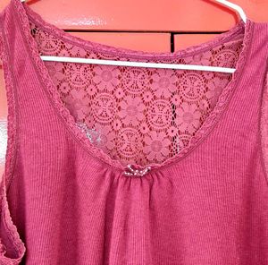 Jockey Women&#39;s Cotton 🟣 Lace Back Tank Top