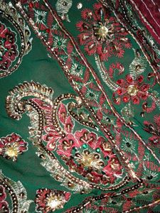 Handmade Heavy Embroidered Saree.