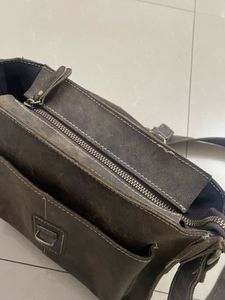 Vintage Leather Messenger Bag