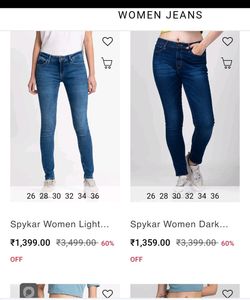 😻Spykar Brand Women Skinfit 32 Size Jeans