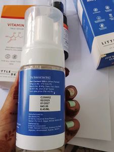 Little Dews Vitamin C Face Serum and foaming facew