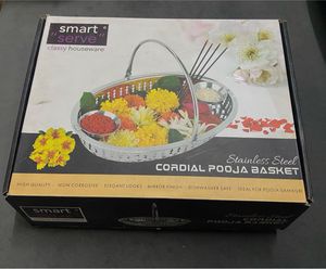 Pooja thali Basket Stainless Steel