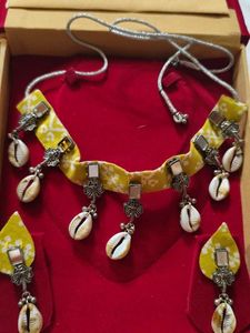Yellow Handmade Choker Set
