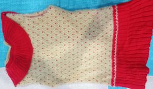 Vintage Red & Cream Knit Sweater
