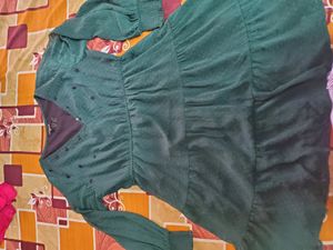 Green Fit And Flare Dress