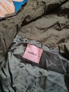 Olive Green Hooded Jacket Crop