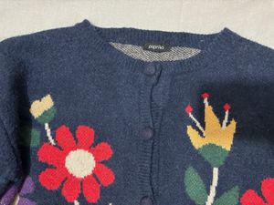 korean Floral chunky  Cardigan -