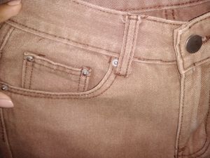 Brown Wide Leg Denim