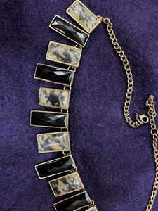 Stylish Black &amp; Gold Necklace