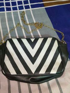 White And Black Sling Bag