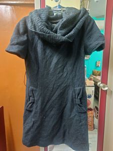 woolen highneck dress