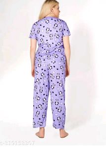 Cute Panda Print Pajama Set