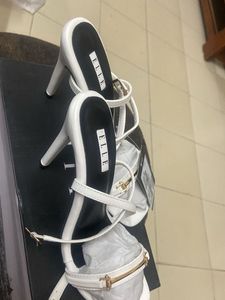 ELLE White Heeled Sandals - Size 6