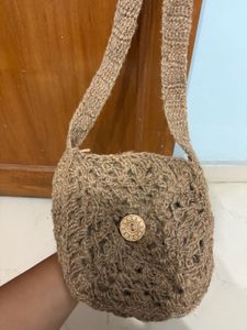 Hand Woven Jute Sling Purse