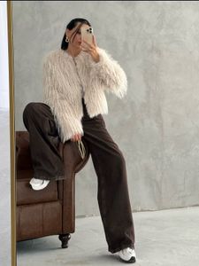 Luxury Grey Fur Coat