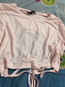Coquette Core Backless Pink Top