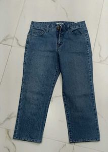 Blue Denim Capri Jeans