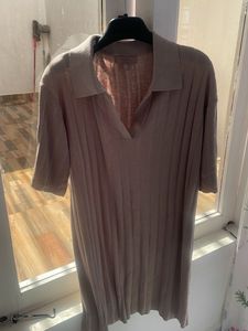 Beige Knit Dress