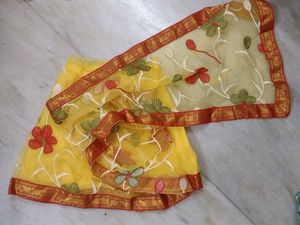 Cute Yellow Saree with blouse
