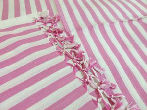 Pink Striped Bhagalpuri Cotton Chadar