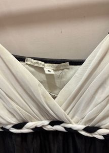 Elegant Black &amp; White Slip Dress