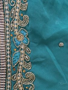 Elegant Teal Saree