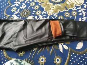 black leather legging