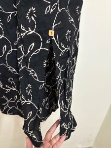 Vintage Black Floral Sleeveless Dress