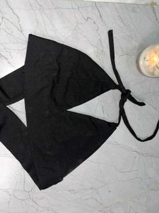 Black Backless Bralette Top