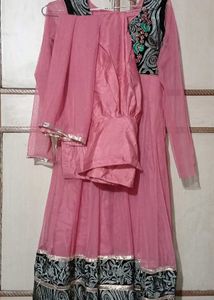 Pink Embellished Anarkali Dress