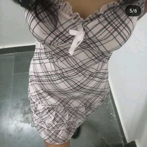Coquette Soft Girl Ghimgham Top