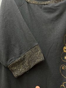 Black Party Wear Top In Good Condition