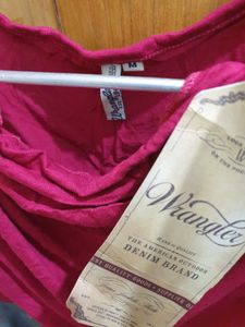 Magenta Cowl Neck Sleeveless Top Premium