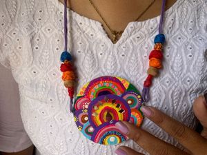 Colorful Painted Necklace