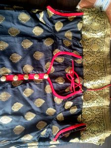 Womens Straight Kurta Banarasi Silk