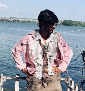 Pink Denim unisex Jacket