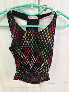 Printed Crinkled Tank Top