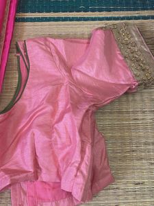 Pink Floral Embroidered Indian Lehenga Set