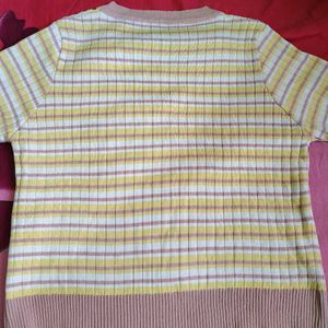 Striped Knit Crop Top