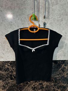 Black Lace Charm Top
