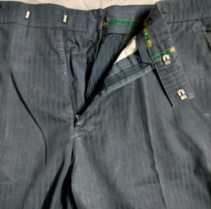 Striped Grey Formal Trousers