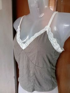 H&amp;M Lace Trim Cami Top