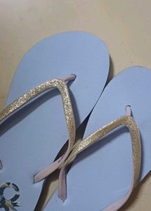 United colors of Benetton Blue Glitter Flip Flops