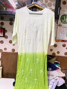 2 Shades Chickenkari Kurti