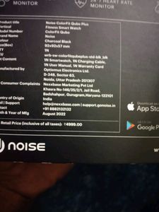 Brand New Noise Colorfit Qube plus Spo2 Smart Watch