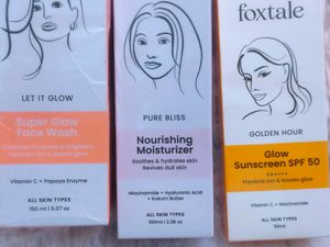 Foxtale Face wash, Moisturizer And Sunscreen