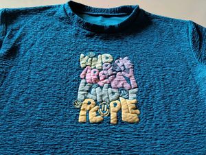 Blue Graphic Print Tee