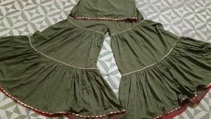 Green Kurta Palazzo Set