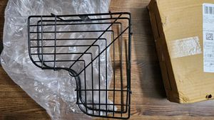 Corner Rack Shelf Steel Iron Coated Black